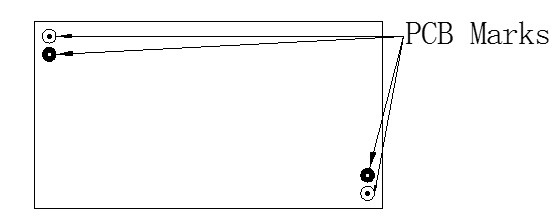 在有貼片的PCB板上，為提高貼片元件的貼裝的準(zhǔn)確性，一般要求在貼片層對(duì)角端放置兩個(gè)校正標(biāo)記(MarkS)點(diǎn)