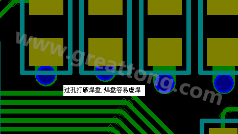 PCB設(shè)計案例分析：過孔破焊盤，造成SMT虛焊