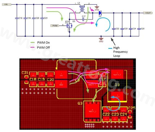 使用藕合電感的SEPIC電源段原理圖和PCB布局