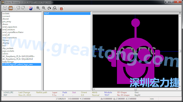 目前這個(gè)Library IT_robot_logo_new.mod 只有一個(gè)footprint。如何增加更多footprint 到這個(gè)library 中呢?