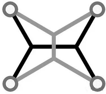 灰色Steiner樹不是最優(yōu)的，但黑色Steiner樹是最優(yōu)的。